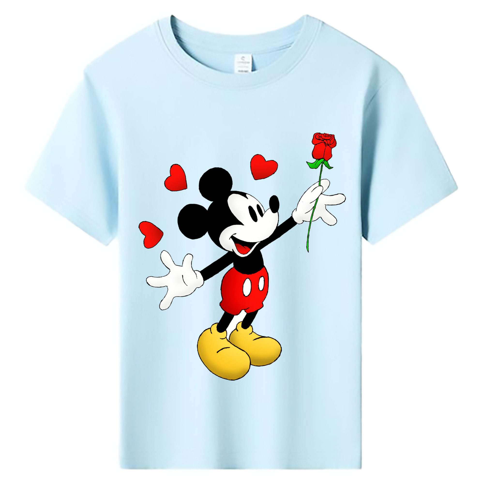 ミッキーマウス Mickey Mouse 綿100％キッズTシャツ（フロントプリント）